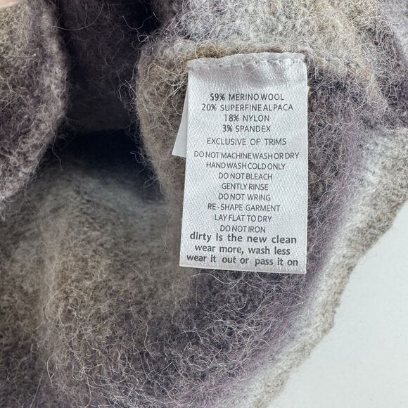 Toad & Co Toddy T-Neck Sweater Sz S Alpaca Merino Wool Space Dye Turtleneck SOFT - Picture 6 of 6